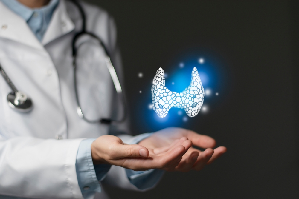 Home thyroid,gland,issues,medical,concept.,photo,of,female,doctor,,empty